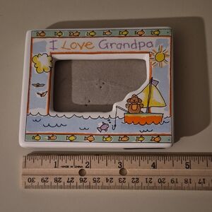 Papel Ceramic I Love Grandpa Picture Frame 4.5 X 3.75
